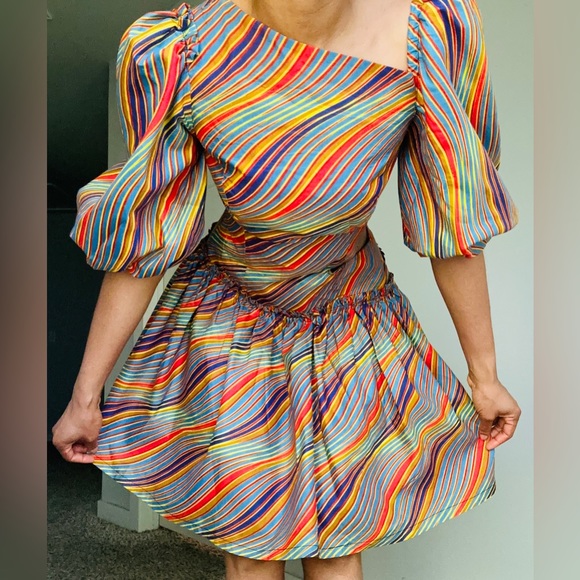 African Multicored Summer Dress - Picture 7 of 8